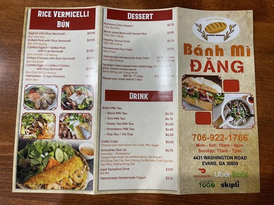 Menu photo 5 Banh mi Dang Evans, GA Menu photo 5 Banh mi Dang Evans, GA