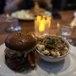 Browns Socialhouse Manning - Butchers block burger with an upgrade to poutine