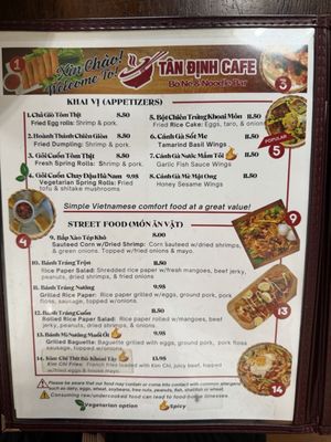 Menu photo 2 Tan Dinh Cafe San Jose, CA Menu photo 2 Tan Dinh Cafe San Jose, CA