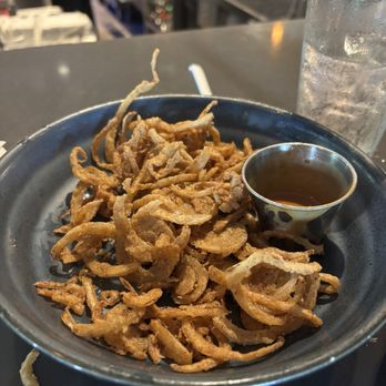 Q39 South - Spicy onion strings - Barbeque Near Me - Overland Park, Kansas Q39 South - Spicy onion strings - Barbeque Near Me - Overland Park, Kansas