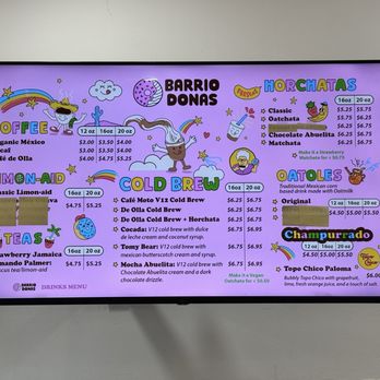 Barrio Donas - Menu1 (as of June2025) - Donuts Near Me - National City, California