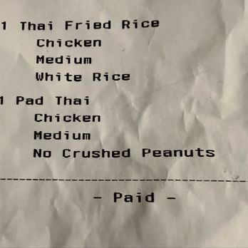 Thai Chili 2go - Receipt - Thai Near Me - Maricopa, Arizona Thai Chili 2go - Receipt - Thai Near Me - Maricopa, Arizona