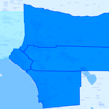 One Ring Networks - One Ring Networks' Serviceable Locations - Network Coverage Map - Telecommunications Near Me - Rancho Cucamonga, California