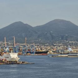 Porto di Napoli - Porto di Napoli, Mt. Vesuvius in the background