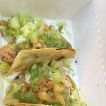 La Burrita - Shrimp and mango crispy tacos with added guacamole - Mexican Near Me - Berkeley, California