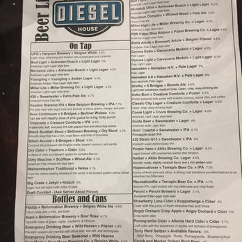 Diesel Tap House - Beer list - Sports Bars Near Me - Buford, Georgia Diesel Tap House - Beer list - Sports Bars Near Me - Buford, Georgia