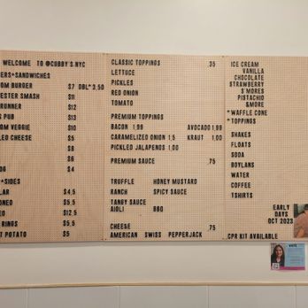 Cubby's - Menu - Burgers Near Me - Manhattan, New York