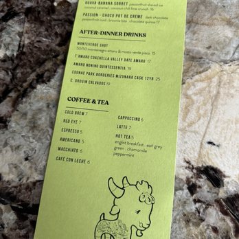 Cabra - Dessert Menu - Peruvian Near Me - Los Angeles, California