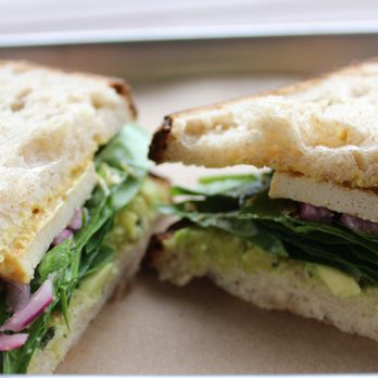 The Front Page - The Kite in the Rain (Vegan tofu sandwich) on sourdough - Sandwiches Near Me - Austin, Texas