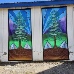 The Knook - Local wall banners.