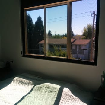 Anchor Blinds - Same blackout roller shade, opened. - Shades & Blinds Near Me - Seattle, Washington
