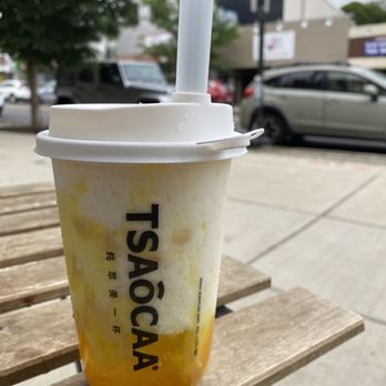 Tsaocaa - Pineapple Yogurt with Crystal Pearl - Bubble Tea Near Me - Pittsburgh, Pennsylvania