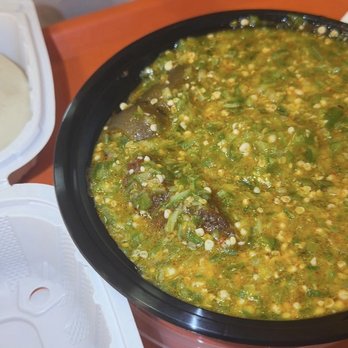 Sumptuous African Restaurant - Okra soup with mix meat and fufu - African Near Me - Inglewood, California Sumptuous African Restaurant - Okra soup with mix meat and fufu - African Near Me - Inglewood, California