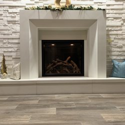 California Mantel & Fireplace - BARI Precast Mantel with an Empire Renegade Fireplace. Beautiful combination!