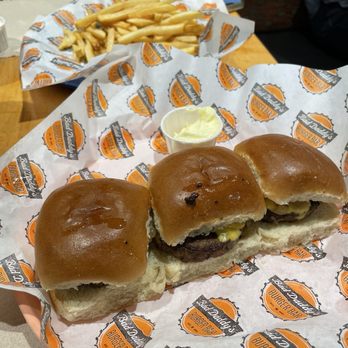 Bad Daddy's Burger Bar - Sliders with caramelized onion and cheese - Burgers Near Me - Charlotte, North Carolina Bad Daddy's Burger Bar - Sliders with caramelized onion and cheese - Burgers Near Me - Charlotte, North Carolina