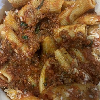 Miss Pasta - Rigatoni alla Bolognese. Amazing! - Italian Near Me - Richardson, Texas Miss Pasta - Rigatoni alla Bolognese. Amazing! - Italian Near Me - Richardson, Texas