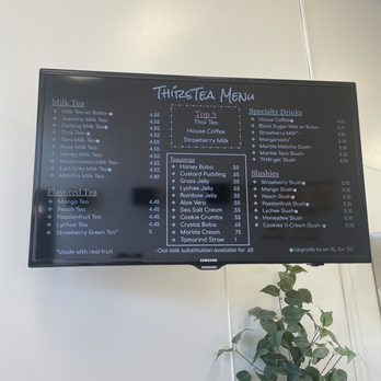 ThirsTea - Menu - Bubble Tea Near Me - Temecula, California