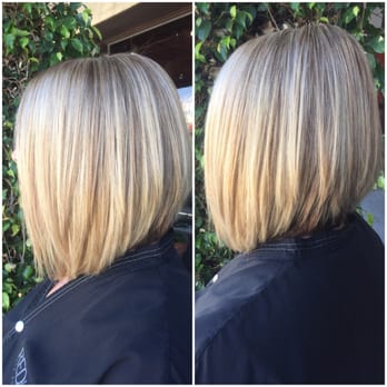 Highlights And An A Line Bob Haircut By Stylist Pj Yelp