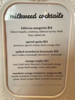 Menu photo 1 Milkweed Boston, MA Menu photo 1 Milkweed Boston, MA