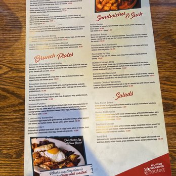 Doc’s Porchside - Menu - New American Near Me - Augusta, Georgia