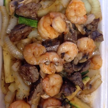 Hibachi Express - Combination of steak and shrimp with extra veggies. - Japanese Near Me - Alpharetta, Georgia