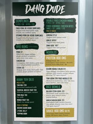 Menu photo 1 Dang Dude Tampa, FL Menu photo 1 Dang Dude Tampa, FL