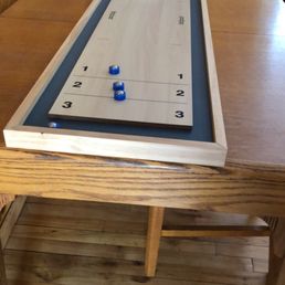 Mini shuffle board that was the big hit of the weekend Mini shuffle board that was the big hit of the weekend