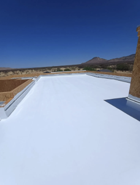 Re-coat flat roof - This project highlights Zebas Roofing’s expertise in flat roof re-coating. Through each stage, from surface preparation to the precise application of high-quality coatings, we restore protection and extend the life of flat roofing systems. Our re-coating service helps prevent leaks, improves energy efficiency, and delivers a seamless, durable finish designed to withstand the elements. Re-coat flat roof - This project highlights Zebas Roofing’s expertise in flat roof re-coating. Through each stage, from surface preparation to the precise application of high-quality coatings, we restore protection and extend the life of flat roofing systems. Our re-coating service helps prevent leaks, improves energy efficiency, and delivers a seamless, durable finish designed to withstand the elements.