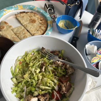 One Love Smoothie Cafe - Jerk chicken over fresh salad Pita and honey mustard - Juice Bars & Smoothies Near Me - Ocean City, Maryland One Love Smoothie Cafe - Jerk chicken over fresh salad Pita and honey mustard - Juice Bars & Smoothies Near Me - Ocean City, Maryland