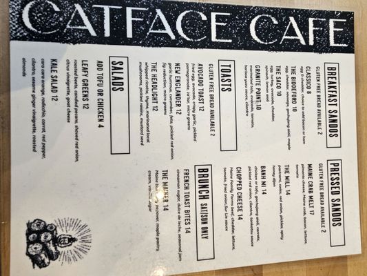 Menu photo 5 Catface Cafe Biddeford, ME