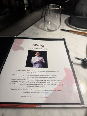 Menu photo 1 TONO By Akira Back Toronto, ON Menu photo 1 TONO By Akira Back Toronto, ON