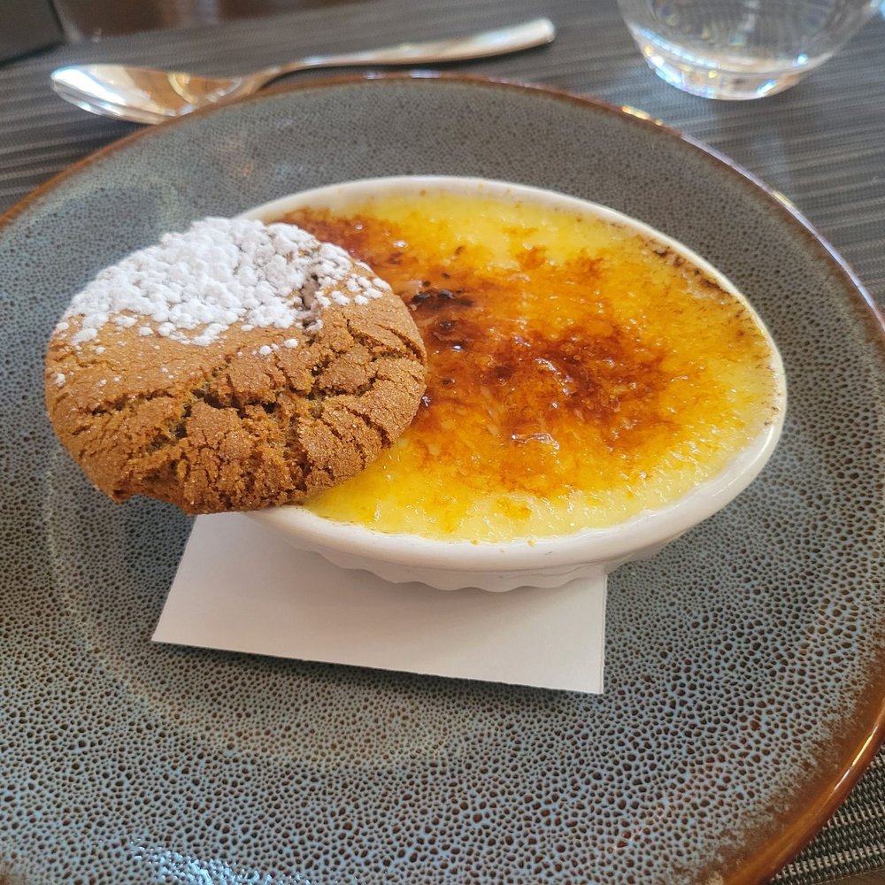 Gunther & Co - Creme brule with ginger snap cookie - Seafood Near Me - Baltimore, Maryland Gunther & Co - Creme brule with ginger snap cookie - Seafood Near Me - Baltimore, Maryland