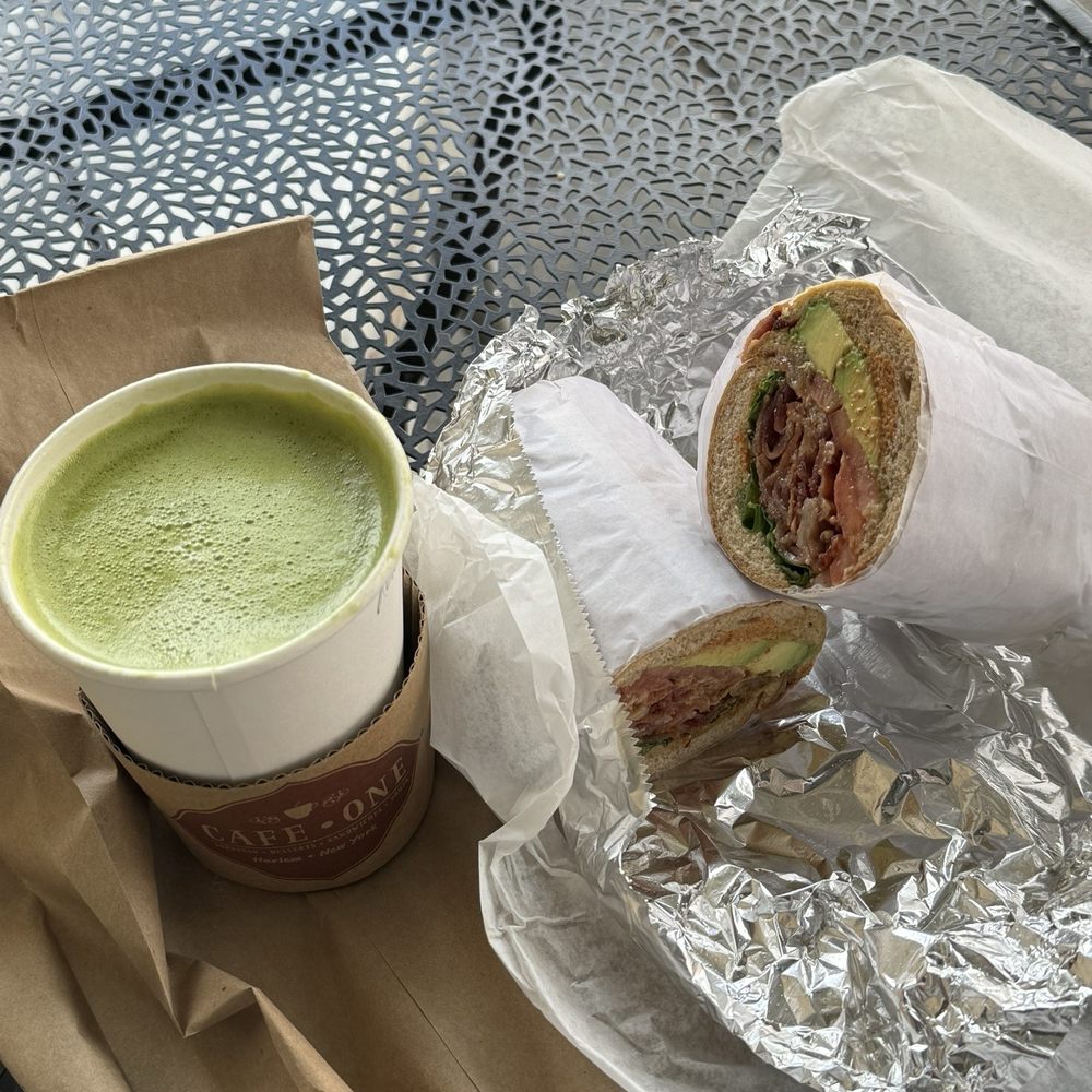 Matcha latte and avocado BLT Matcha latte and avocado BLT