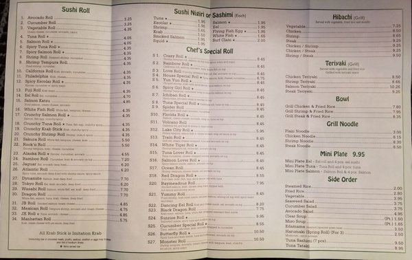 Menu photo 1 Wasabi Lake City, FL Menu photo 1 Wasabi Lake City, FL