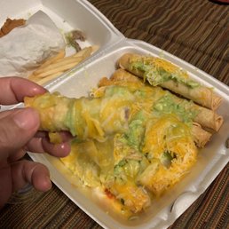 Taquitos, on the menu as rolled tacos. Taquitos, on the menu as rolled tacos.