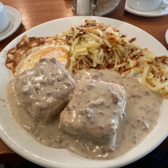 Meli Cafe - Biscuits & Gravy with eggs - New American Near Me - Chicago, Illinois