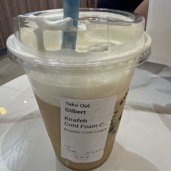 Finjan Coffee - Knafeh Cold Foam Cold Brew - Coffee & Tea Near Me - San Diego, California Finjan Coffee - Knafeh Cold Foam Cold Brew - Coffee & Tea Near Me - San Diego, California