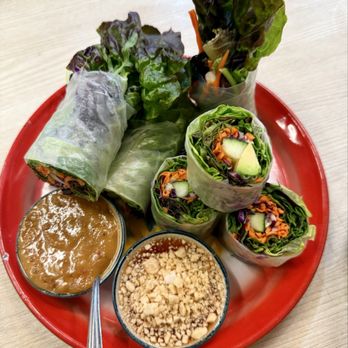 Mae Sai Thai Food - Fresh spring rolls with peanut sauces. - Thai Near Me - Temecula, California Mae Sai Thai Food - Fresh spring rolls with peanut sauces. - Thai Near Me - Temecula, California