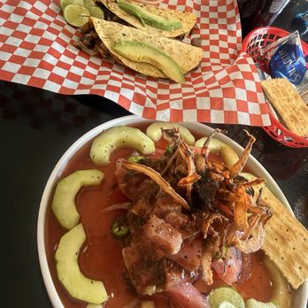 Mr Clamato - Ahi tuna & pulpo (octopus) tacos . DELISH - Seafood Near Me - Coachella, California