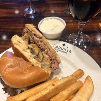 Cahuilla Casino Hotel - Shroom Burger with Steak Fries!! - Casinos Near Me - Anza, California