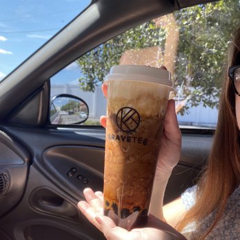 Krave Tea - Vietnamese coffee with black sugar boba and cream cheese topping - Bubble Tea Near Me - Winter Park, Florida Krave Tea - Vietnamese coffee with black sugar boba and cream cheese topping - Bubble Tea Near Me - Winter Park, Florida