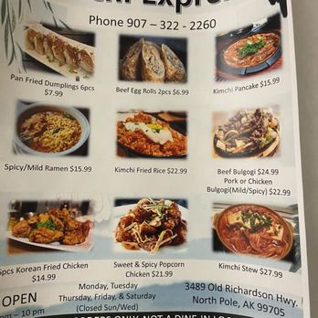 Kimchi Express - The menu - Korean Near Me - North Pole, Alaska Kimchi Express - The menu - Korean Near Me - North Pole, Alaska