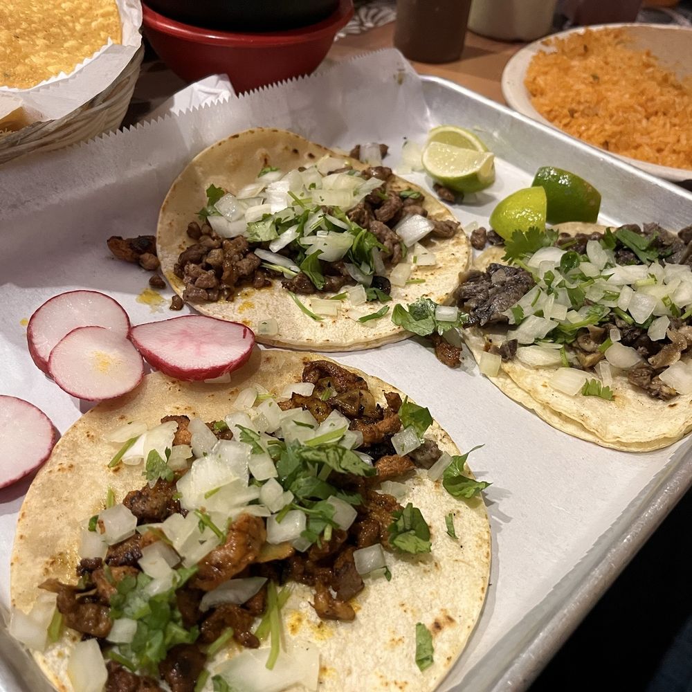 Vaqueros - 3 different meats, served with rice & beans - Tacos Near Me - Fargo, North Dakota Vaqueros - 3 different meats, served with rice & beans - Tacos Near Me - Fargo, North Dakota
