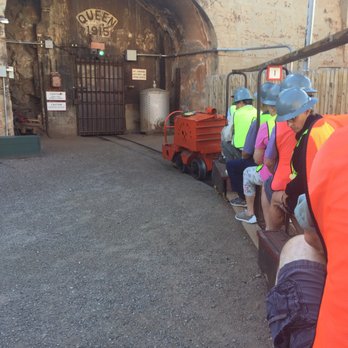 Queen Mine Tours - On the train about to go into the mine! - Tours Near Me - Bisbee, Arizona Queen Mine Tours - On the train about to go into the mine! - Tours Near Me - Bisbee, Arizona