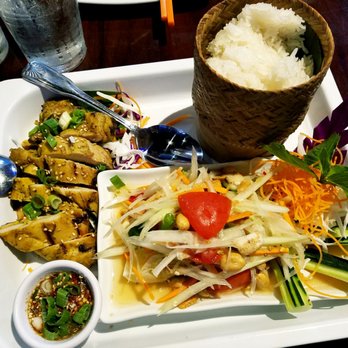 Noodle Wave - Chicken, papaya, sticky rice - Thai Near Me - Garland, Texas