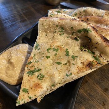 While In Kathmandu - 4. Garlic Naan with Hummus - Cafes Near Me - Ridgewood, New York While In Kathmandu - 4. Garlic Naan with Hummus - Cafes Near Me - Ridgewood, New York