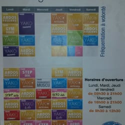 Ovalie Fitness - Planning des cours