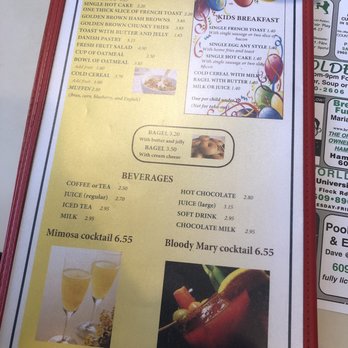 Golden Dawn Diner - Back of menu - Diners Near Me - Trenton, New Jersey Golden Dawn Diner - Back of menu - Diners Near Me - Trenton, New Jersey