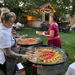 Tim Meevasin, Personal Chef - The paella pans were as extraordinary as Chef Tim and his assistant chefs!