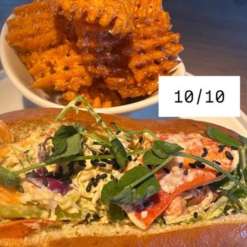 Linger - Lobster Roll with Sweet Potato waffle fries - Asian Fusion Near Me - Denver, Colorado Linger - Lobster Roll with Sweet Potato waffle fries - Asian Fusion Near Me - Denver, Colorado